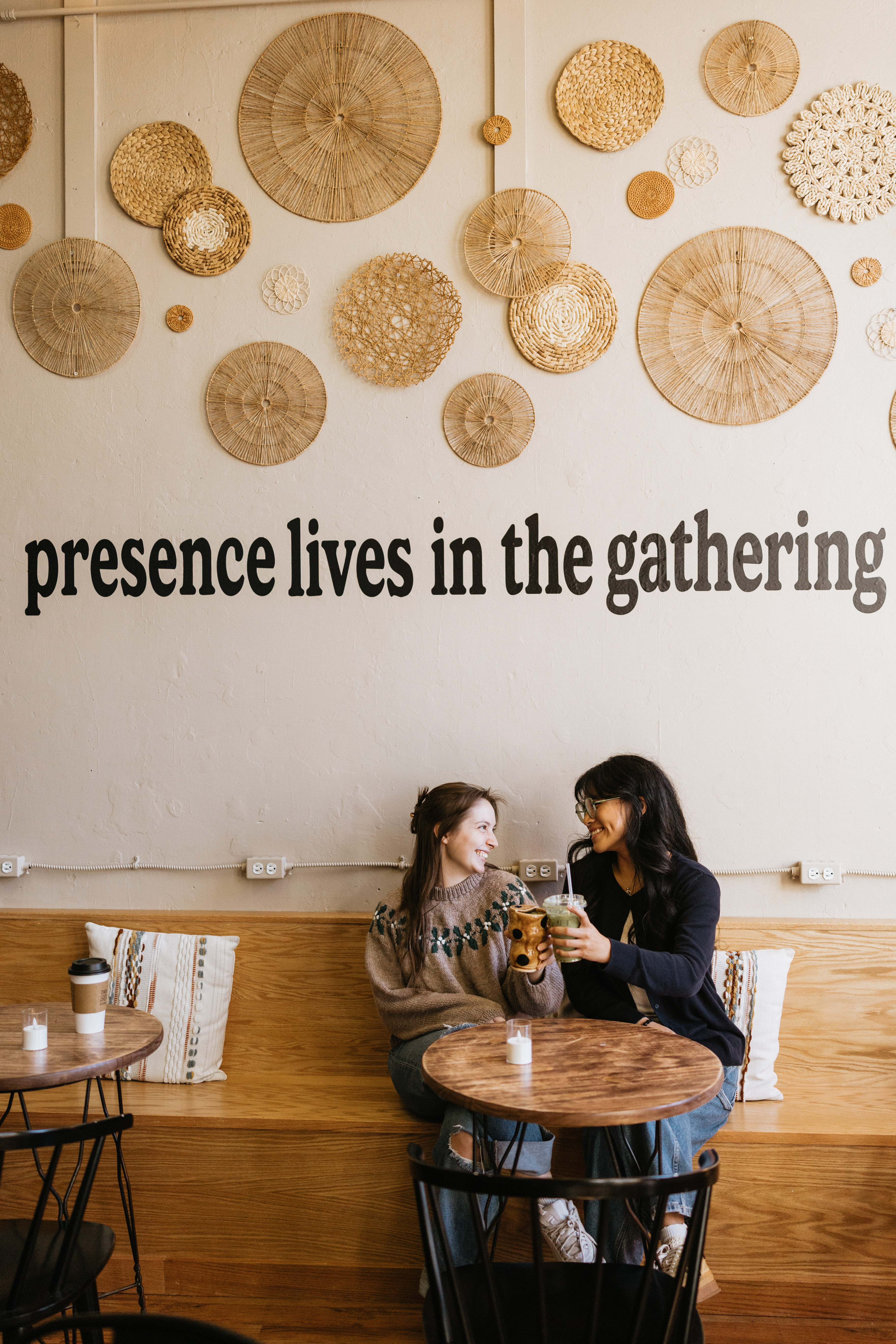 Guests gathering inside Dahlonega Social