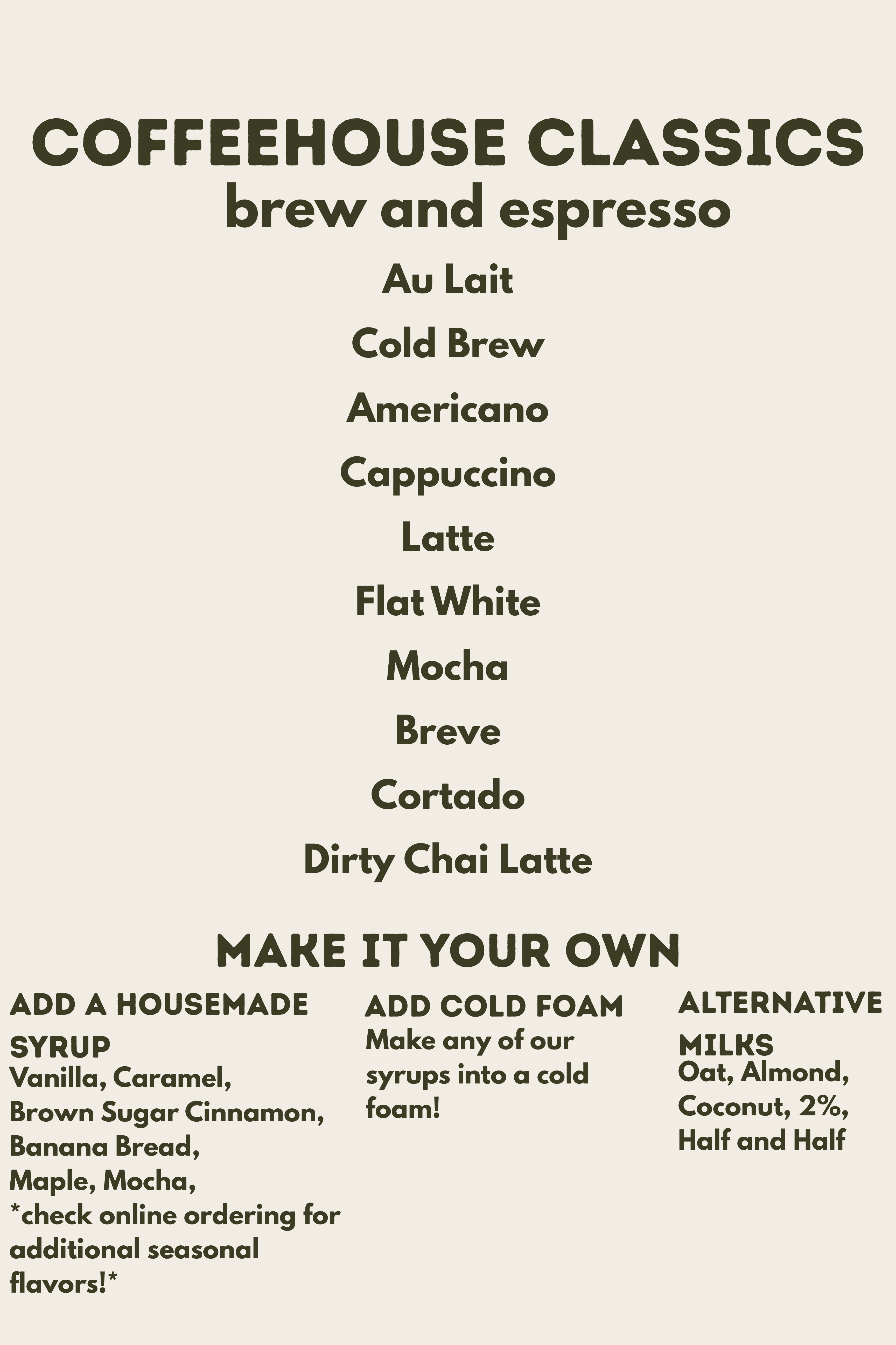 Dahlonega Social menu page 1